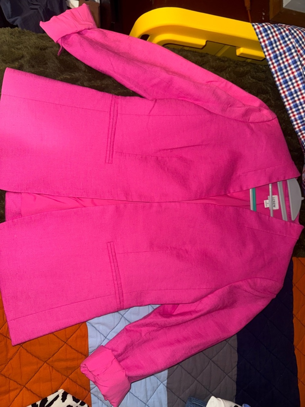 J. Crew Hot Pink Open-Front Blazer